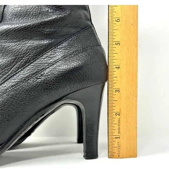 New Michael Kors Size 8 Black Lace-Up Knee-High Heeled Boots - Picture 6 of 7